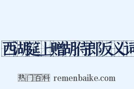 西湖筵上赠胡侍郎反义词是什么意思的图片